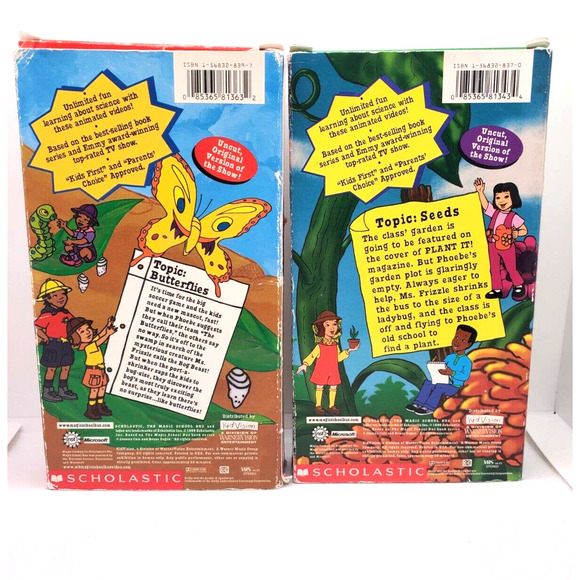 The Magic School Bus Butterflies And Goes To Seed: Two VHS From 1998 and 1999) - Picture 4 of 10